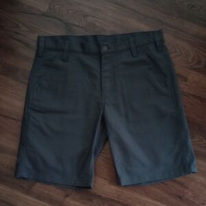 Carhartt Mens Rugged Flex Relaxed Canvas Work Shorts Dark Olive Green Size 34